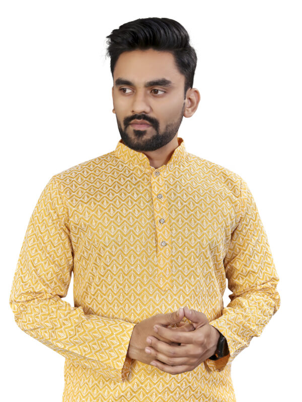 Thai Silk With Lucknowi Work Kurta Pajama (2pc)