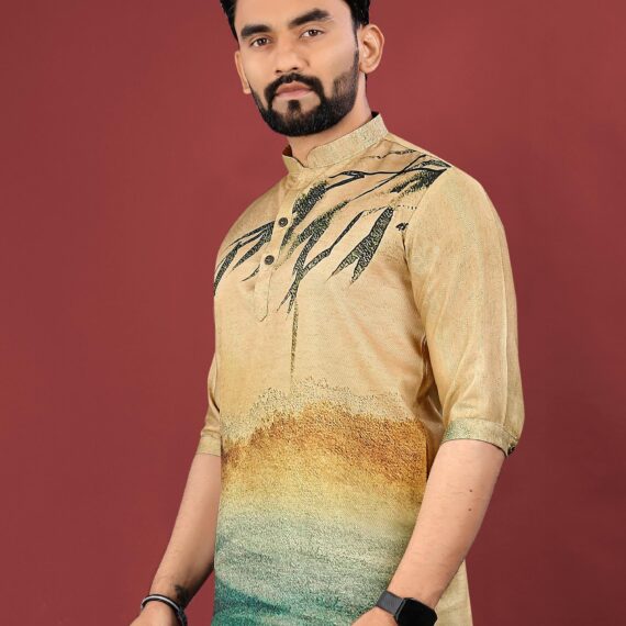 Jute Soft Cotton Breathable & Skin-Friendly Short Kurta(1pc)
