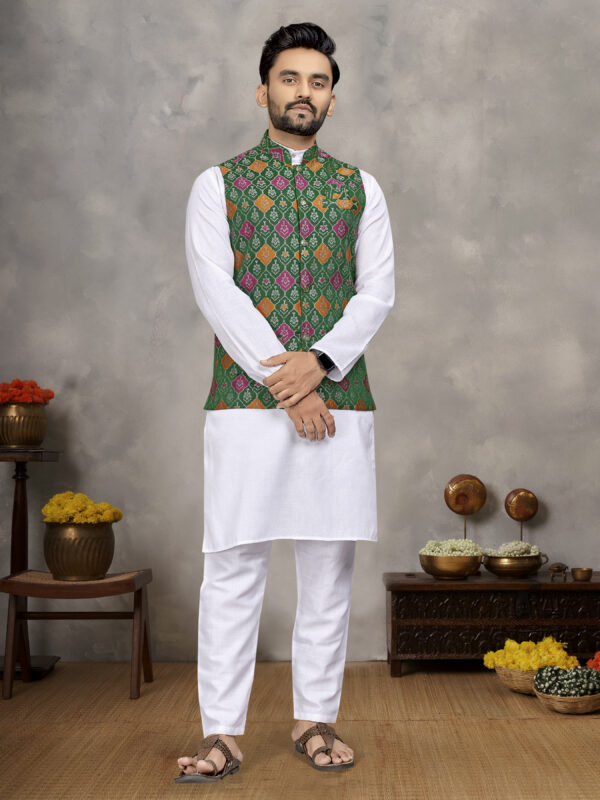Men's Kurta Pajama & Koti(3pcs)